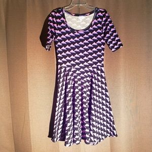 LuLaRoe Nicole 80s Triangle Geometric Dress